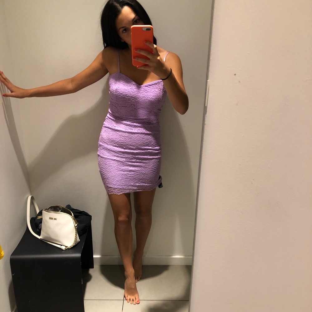 Lavender lace dress
